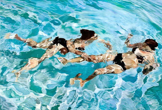 Pittura Iperrealista Donne In Acqua Josep Moncada Keblog