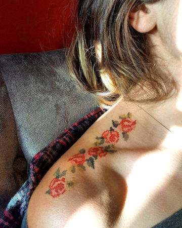 60 Tatuaggi Colorati In Stile Ricamo