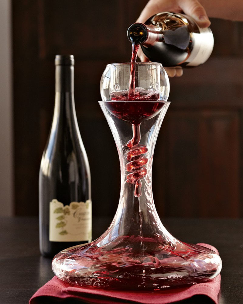 Decanter per vino all'ossigeno