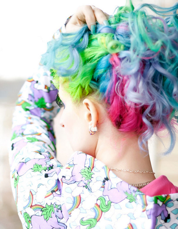 50 pezzi multicolorato senza cuciture Legami dei capelli con