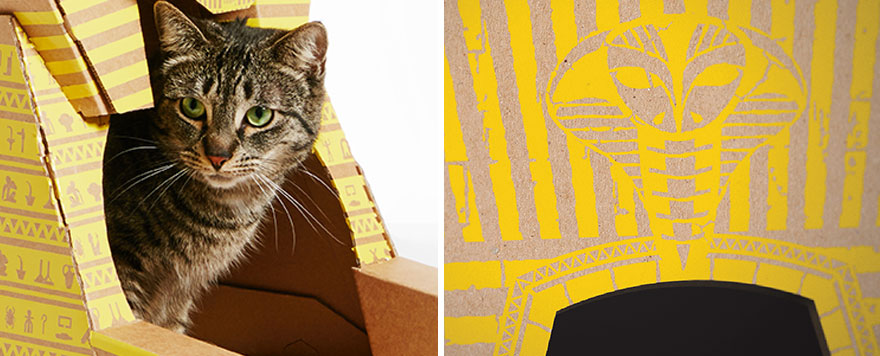 7 case di cartone per gatti ispirate ad architetture famose