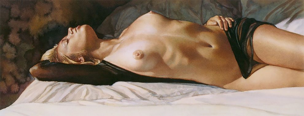 Emozionante E Sensuale Iperrealismo Negli Acquerelli Di Steve Hanks