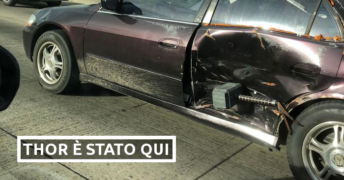 18 persone che hanno scelto di non andare dal carrozziere e riparare l'auto  con creatività