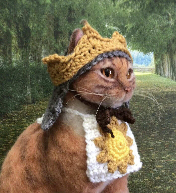 Artista dell'uncinetto crea originali cappelli per gatti ispirati a figure  leggendarie (22 foto)