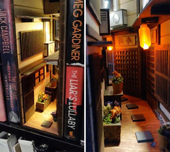 30 creativi inserti e book nook per scaffali, per dare un tocco magico alla  libreria